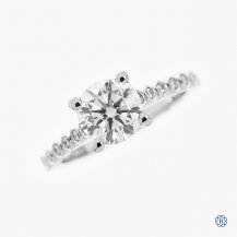 18kt White Gold Tacori Moissanite Sculpted Crescent Engagement Ring