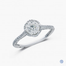 Tacori Clean Crescent 18k white gold 1.00ct diamond engagement ring