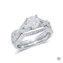Tacori 18kt White Gold 0.73ct Diamond Ribbon Engagement Ring