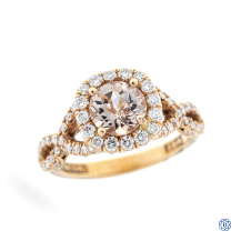 Tacori 18kt rose gold diamond and morganite engagement ring 