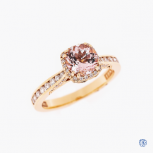 Tacori Dantela 18k rose gold morganite and diamond engagement ring