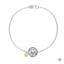 Tacori Silver Monogram "M" Chain Bracelet