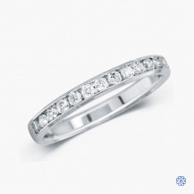 14k white gold and diamond band