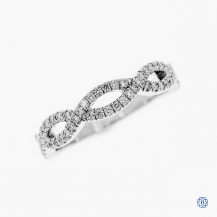 18k white gold 0.29ctw Hearts on Fire diamond band