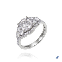 14kt White Gold 0.30ct Round Halo Diamond Engagement Ring