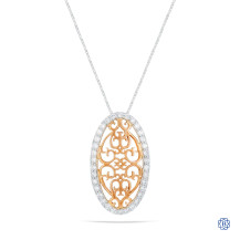 10kt White and Rose Gold Pendant with Chain