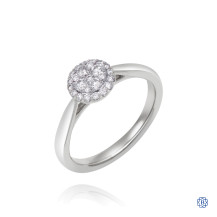 14kt White Gold 0.33ct Round Halo Diamond Engagement Ring