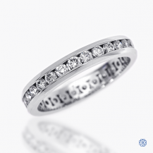 14k white gold 1.00ct diamond full eternity band