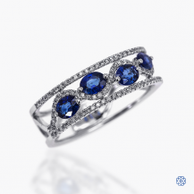 18k white gold sapphire and diamond band