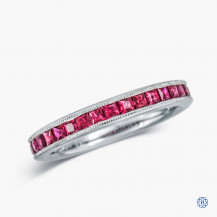 Gabriel & Co. 14k White Gold and Ruby Band