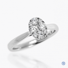 14kt White Gold 0.53ct Diamond Cluster Engagement Ring