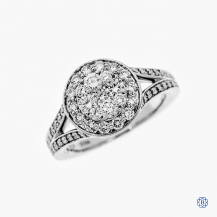 14kt White Gold 1.02ct Halo Round Diamond Engagement Ring