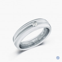 Maple Leaf Diamond Men's Wedding Band