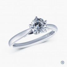 18kt white gold 0.71ct Maple Leaf Diamond Engagement Ring