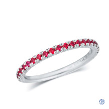 Gabriel & Co. 14kt White Gold And Ruby Band