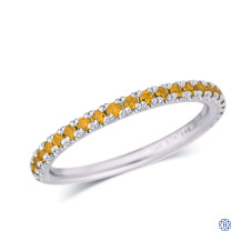 Gabriel and Co. 14kt White Gold Yellow Sapphire Ring