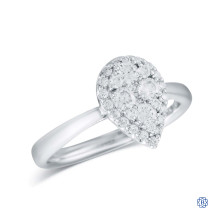 14kt White Gold Cluster Diamond Engagement Ring