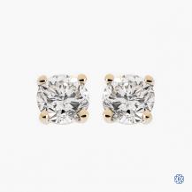 14k yellow gold 0.64ct diamond stud earrings