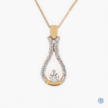 I Am Canadian 10kt yellow gold diamond pendant with chain