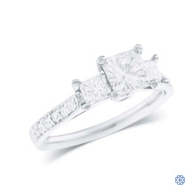 19kt White Gold Moissanite Engagement Ring