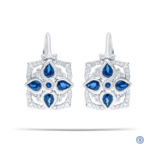 Gabriel & Co. 14kt White Gold Sapphire Earrings