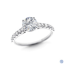 Simon G 18kt White Gold 1.00ct Diamond Engagement Ring