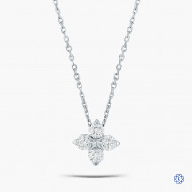 14kt White Gold Diamond Pendant with Chain