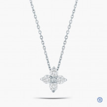 14kt White Gold Diamond Pendant with Chain