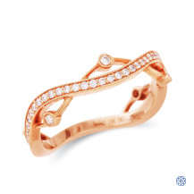 Simon G 18kt Rose Gold Diamond Ring