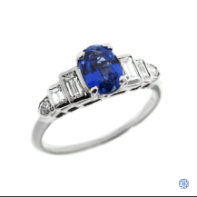 18k white gold sapphire and diamond ring