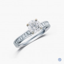 18k white gold 1.00ct diamond engagement ring