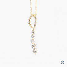 14k yellow gold and diamond pendant with chain