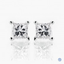 14k white gold 0.59ct diamond stud earrings