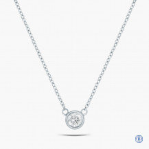 10kt White Gold Diamond Pendant with Chain