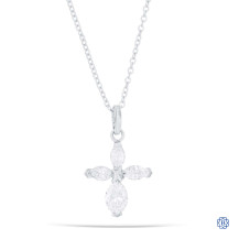 14kt White Gold Diamond Pendant with Chain
