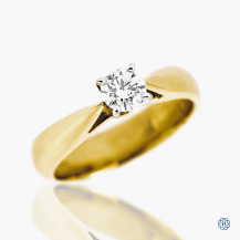 14k yellow and white gold 0.32ct diamond engagement ring