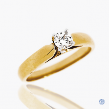 14k yellow and white gold 0.28ct diamond engagement ring