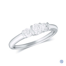 14kt White Gold 3 Stone Diamond Ring