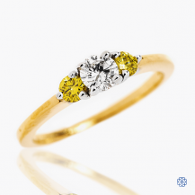 14k yellow and white gold diamond ring