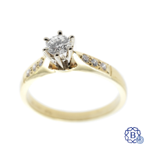 14kt yellow and white gold diamond engagement ring