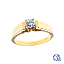 14kt yellow and white gold 0.30ct diamond engagement ring