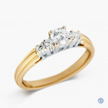 14k white and yellow gold diamond ring