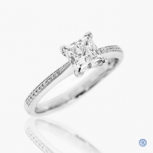 Simon G platinum 1.21ct Maple LEaf diamond engagement ring