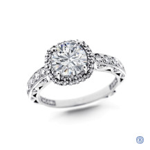 Tacori 18kt White Gold 1.37ct Round Diamond Engagement Ring