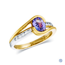 14kt White and Yellow Gold Tanzanite Ring