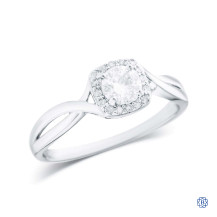 10kt White Gold Diamond Engagement Ring