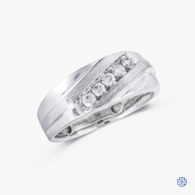 10k white gold and diamond band