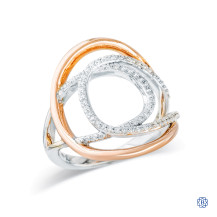 10kt White and Rose Gold Diamond Ring