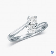 14k White Gold and Diamond Ring