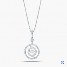 10kt White Gold Diamond Pendant with Chain